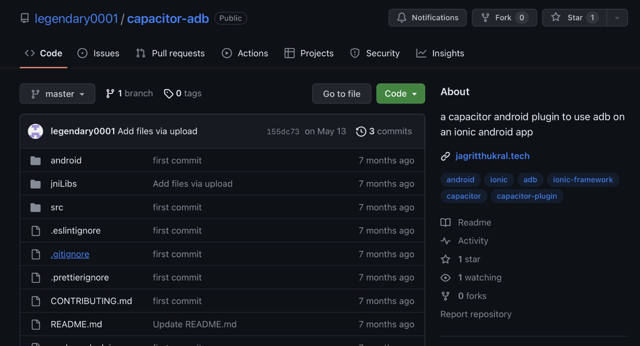 capacitor adb plugin